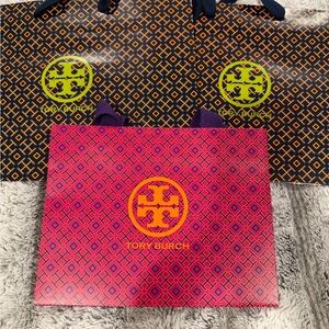 Tory Burch Pink and Orange Geometric Bag